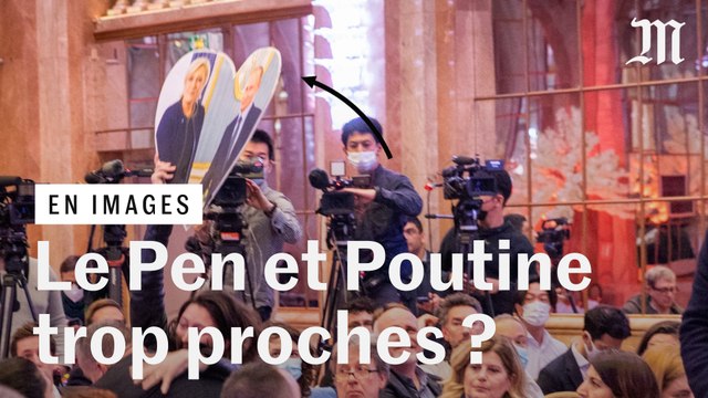 Des militants perturbent la campagne de Marine Le Pen pour dénoncer sa proximité avec Poutine