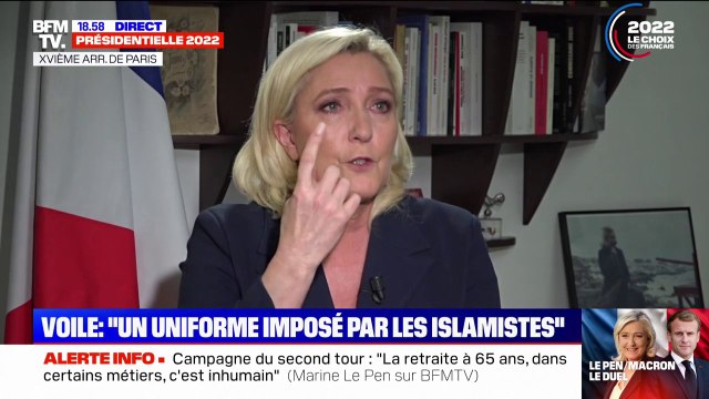 Marine Le Pen veut réarmer moralement les policiers et évoque l'ensauvagement de la société