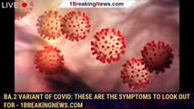 BA.2 variant of COVID: These are the symptoms to look out for - 1breakingnews.com