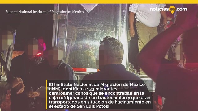 Autoridades mexicanas encuentran a 133 migrantes hacinados en un camión.