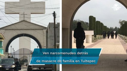 Escoltan cadáveres de familia masacrada en Tultepec, hoy serán enterrados los ocho