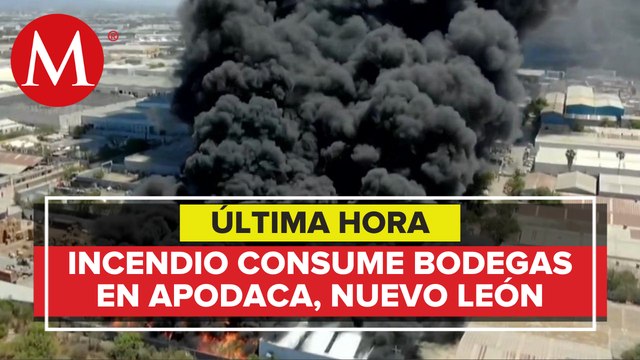 Se incendia bodega en parque industrial de Apodaca, NL