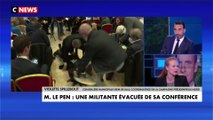 Violette Spillebout sur la militante évacuée de la conférence de Marine Le Pen : «C'est à l'image de la méthode avec laquelle elle exclue des journalistes»