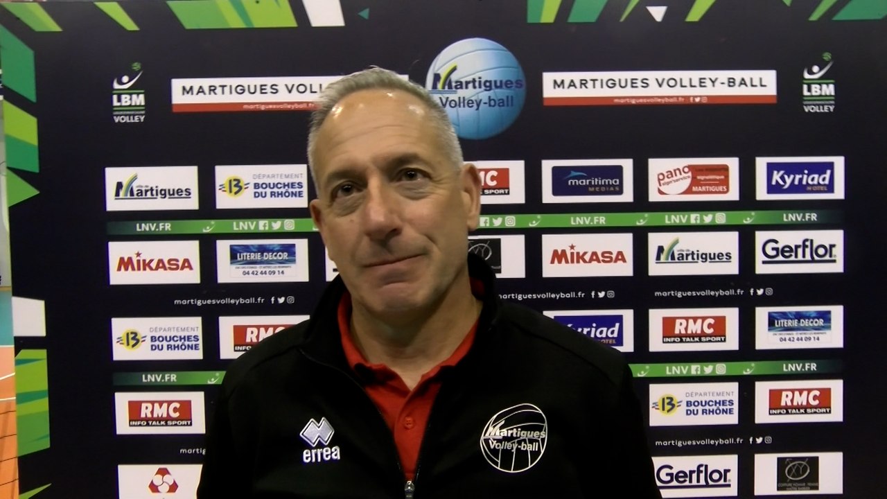 Interview maritima: Christophe Charroux après l'élimination de Martigues Volley contre Saint-Quentin