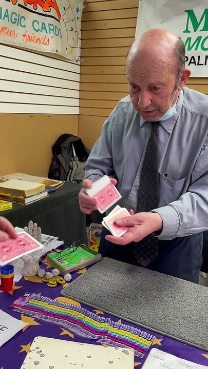 Magician Mark Lewis Performs an Impressive Card Trick