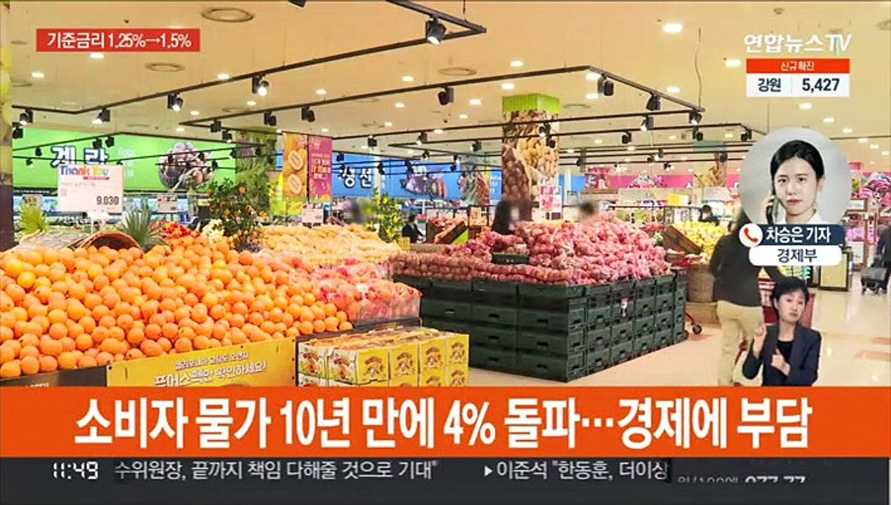 물가 부담…한은, 총재 공석에도 기준금리 1.5%로