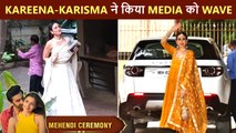 Kareena & Karisma Wave At Media After Ranbir-Alia's Pre-Wedding Function