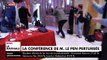 Images et explications après l'incident pendant la conférence de Marine Le Pen avec l'évacuation d'une militante opposée à la candidate