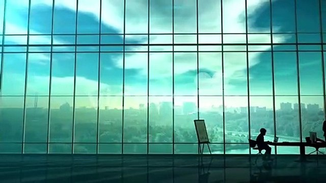 Hackers at work on the background of green office buildings stock video USA, Computer Hacker, Computer Crime, Icon, 4k