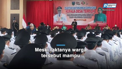 Lantik Kades, Plt. Bupati Probolinggo Ajak Jihad Kemiskinan