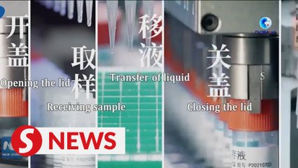 Automatic Covid-19 sampling machine unveiled in Shanghai