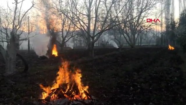 Nisan ortasında çiftçiler zirai don nöbeti tuttu