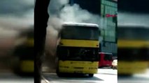 Beyoğlu'nda çift katlı İETT otobüsünde yangın