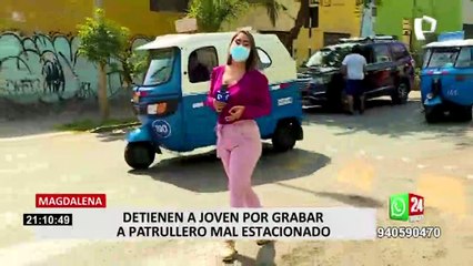 Comisario de Magdalena defiende a policías que intervinieron violentamente a joven que los grababa