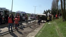 Kumburgaz TEM’de feci kaza: 3 yaralı