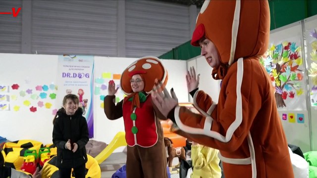 Displaced Ukrainian Children Find Refuge in Dog Therapy in Eastern Ukraine