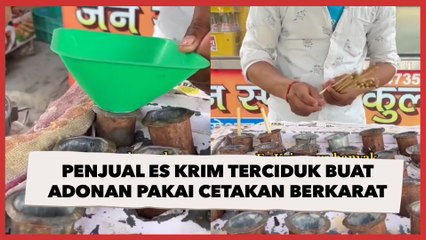 Viral Penjual Es Krim Terciduk Buat Adonan Pakai Cetakan Berkarat, Publik: Kaya Zat Besi