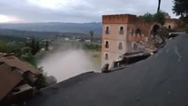 Las lluvias provocan el derrumbe del Mirador de Cabrera en Almería