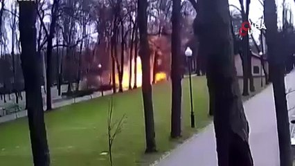 Harkov'daki parka gerçekleştirilen saldırının görüntüsü ortaya çıktı