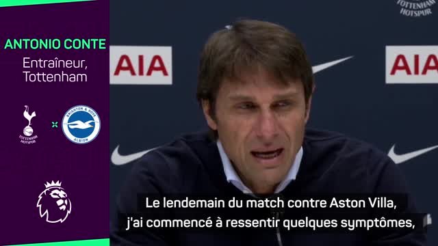 33e j. - Touché par le Covid, Conte espère être sur le banc face à Brighton