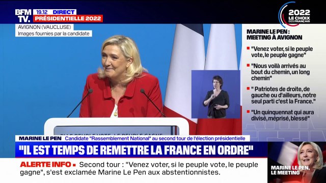 Marine Le Pen: Je réintégrerais les 15.000 soignants expulsés comme des malpropres