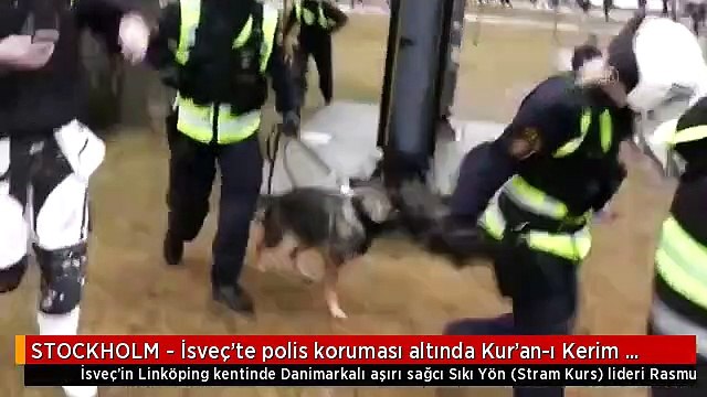 Polis koruması altında Kur'an-ı Kerim yaktı!
