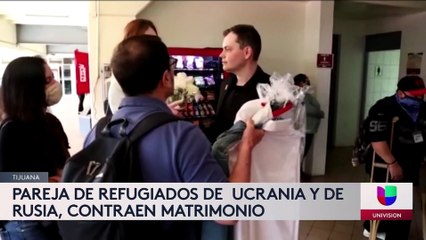 Amor en tiempo de guerra: Ucraniana y ruso se casan en Tijuana