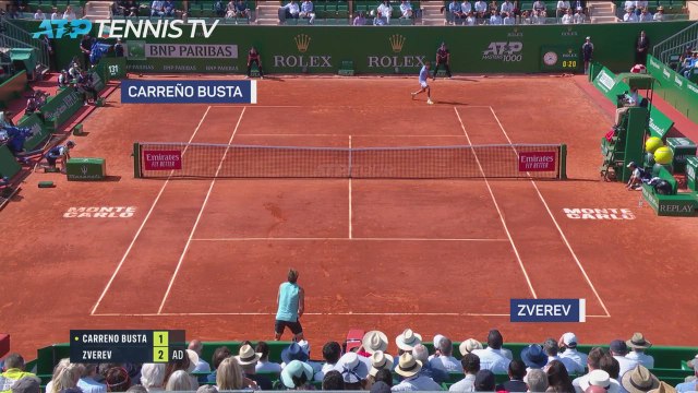 Zverev ousts Carreno Busta to reach Monte Carlo quarters