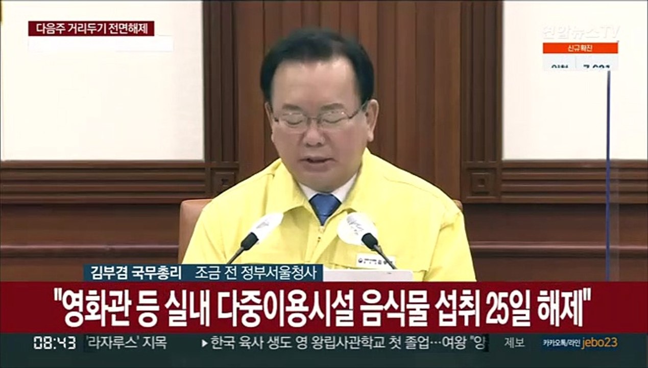 [현장연결] 김총리 "18일부터 사회적 거리두기 해제…일상회복 재개"