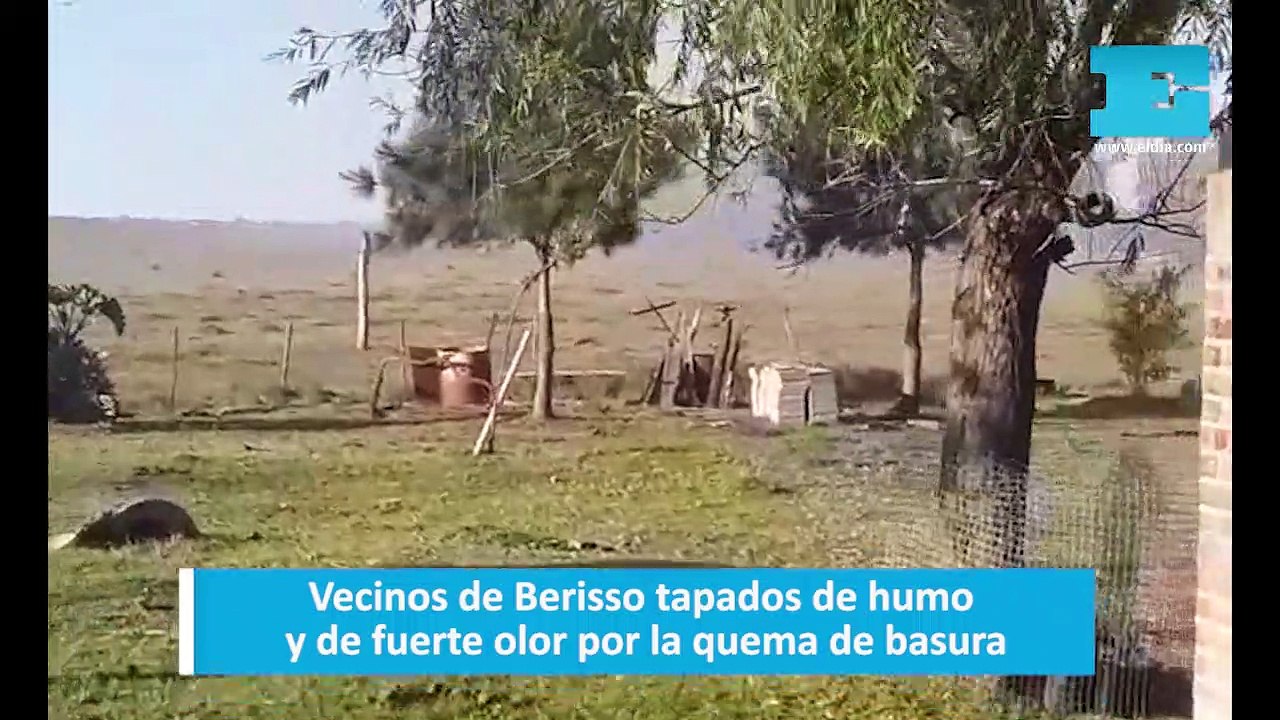 Vecinos de Berisso tapados de humo y de fuerte olor por la quema de basura