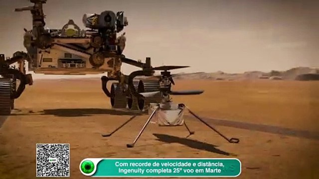 Com recorde de velocidade e distância, Ingenuity completa 25º voo em Marte