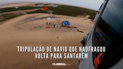 Tripulação de navio que naufragou volta para Santarém