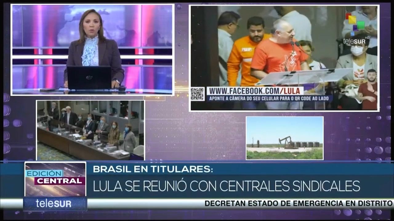 Edición Central 14-04: Expresidente Lula se reunió con trabajadores y centrales sindicales de Brasil
