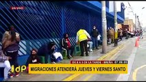 Jueves Santo: migraciones de Breña atiende a ciudadanos que deben tramitar su pasaporte