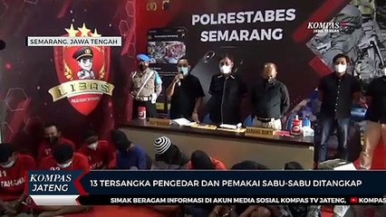 13 Tersangka Pengedar dan Pemakai Sabu-Sabu Ditangkap