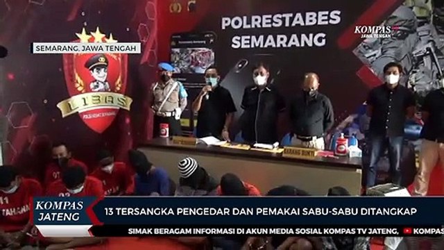 13 Tersangka Pengedar dan Pemakai Sabu-Sabu Ditangkap