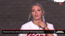 Montana Fouts after game 1 win over Mississippi State