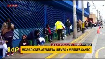 Jueves Santo: migraciones de Breña atiende a ciudadanos que deben tramitar su pasaporte