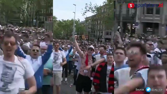 Merinding! 30 Ribu Suporter Eintracht Frankfurt Padati Kota Barcelona