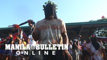 Filipino flagellants whip their back at Libtong 1, Rosario in Cavite
