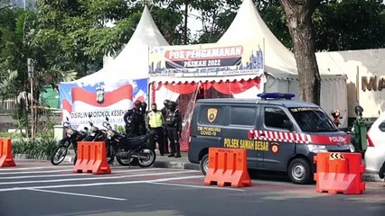 Pengamanan Misa Jumat Agung di Gereja Katedral Jakarta