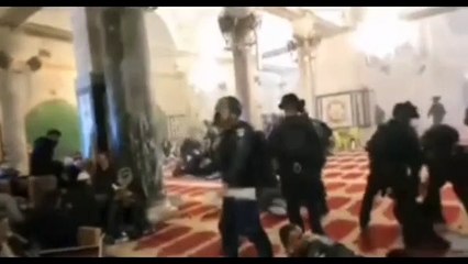 قوات الاحتلال تقتحم المصلى القبلي وتعتدي على المرابطين فيه