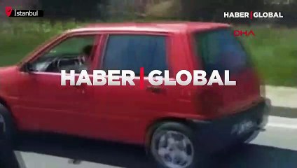 Maltepe'de çocuk sürücünün tehlikeli anları kamerada!