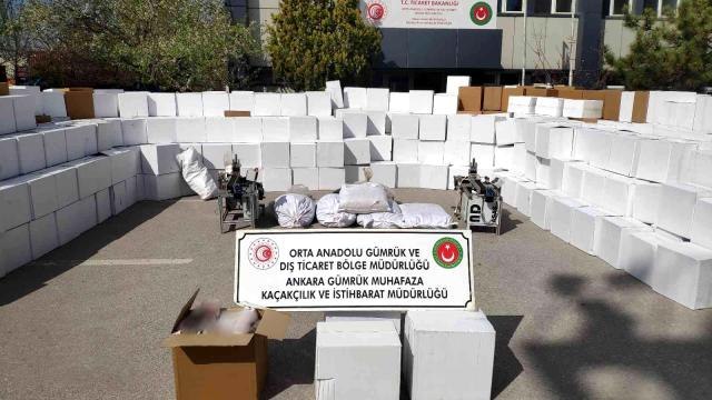 Son dakika haber | Ankara'da kaçak tütün ve makaron operasyonu: 10 milyon adet makaron ele geçirildi
