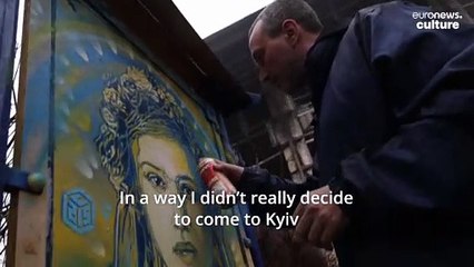 Meet the French street artist spraying the walls of Kyiv in support of Ukraine