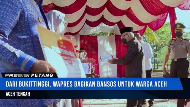 Wakil Presiden Serahkan Bansos Kepada Perwakilan Masyarakat di Sumbar dan Aceh