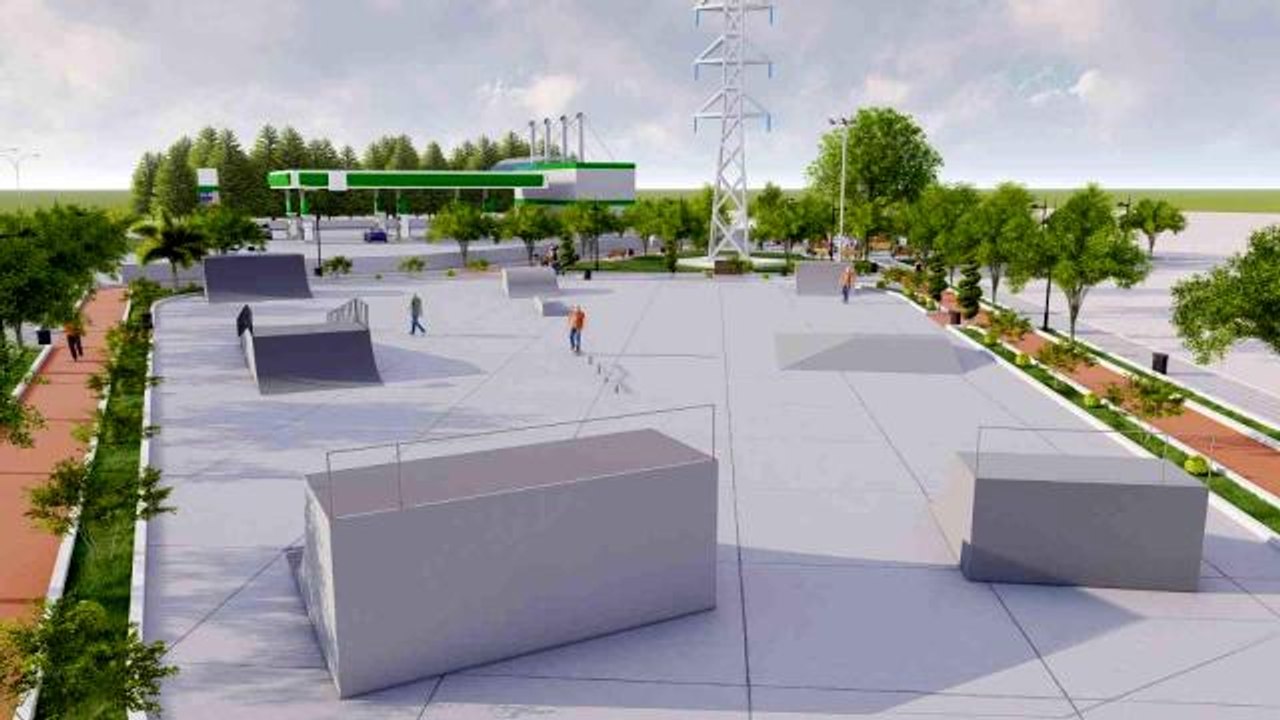 Başkan Çelik Skate Park şantiyesinde incelemelerde bulundu