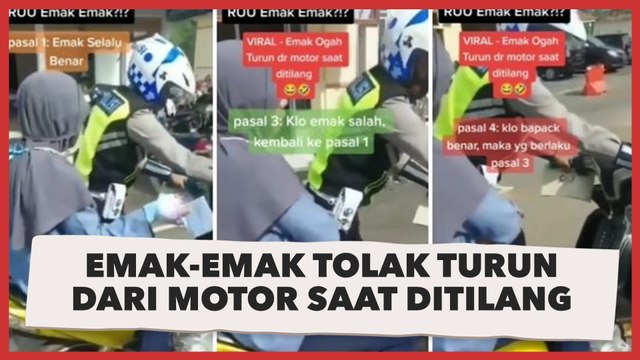Definisi yang Salah Lebih Galak, Emak-emak Tolak Turun dari Motor Saat Ditilang, Sikap Polisi Tuai Pujian
