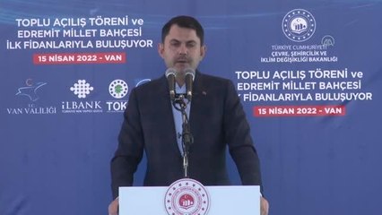 Bakan Kurum, Edremit Millet Bahçesi'nde ilk fidan dikimini başlattı