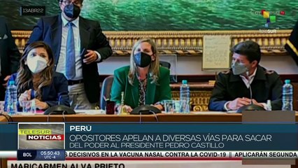 Oposición de Perú prosigue búsqueda de vacancia de Pedro Castillo